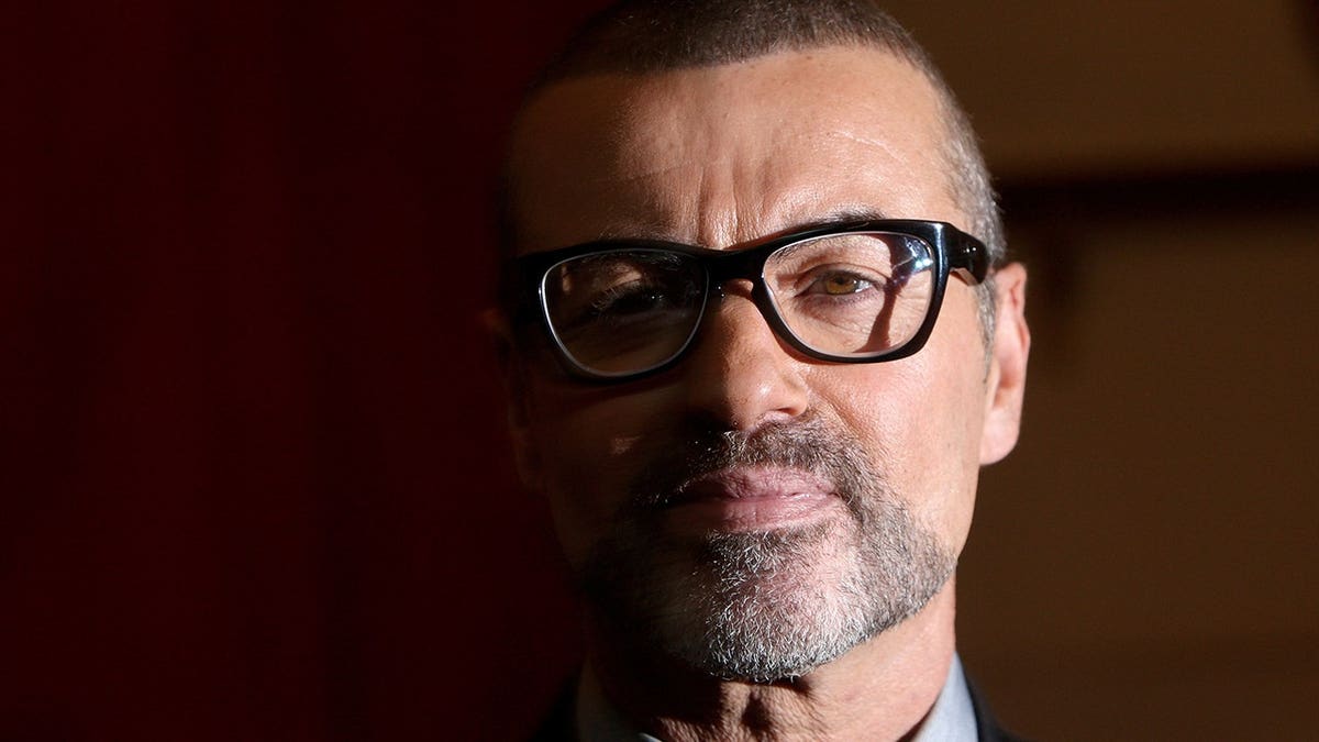 George Michael speaking at a press conference at The Royal Opera House in London