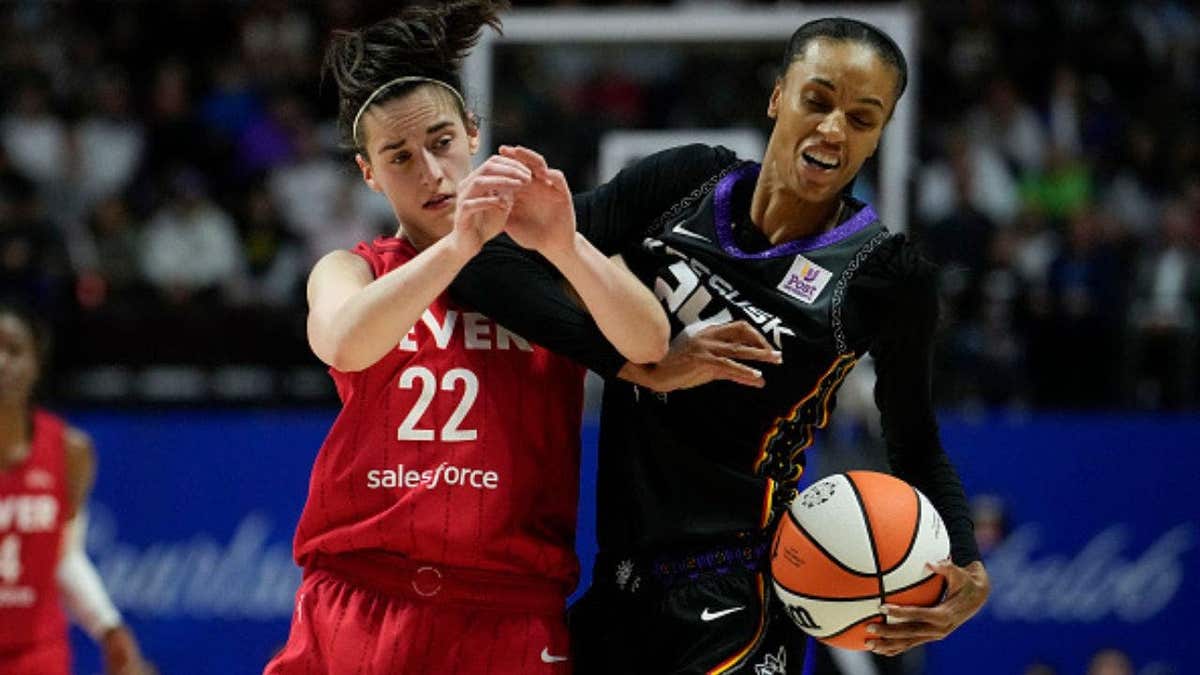 (SEPTEMBER 2024) One of Caitlin Clark's biggest enemies turns out to be a former teammate. (Photo by Joe Buglewicz/Getty Images)