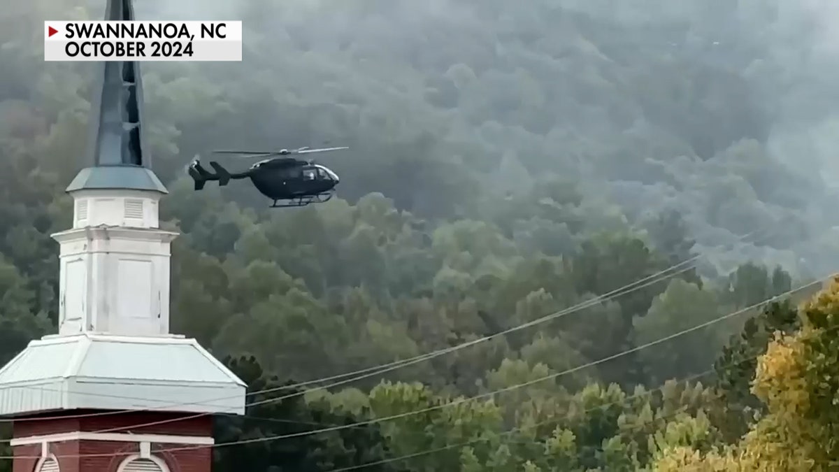 Helicopters above WNC flying after Helene