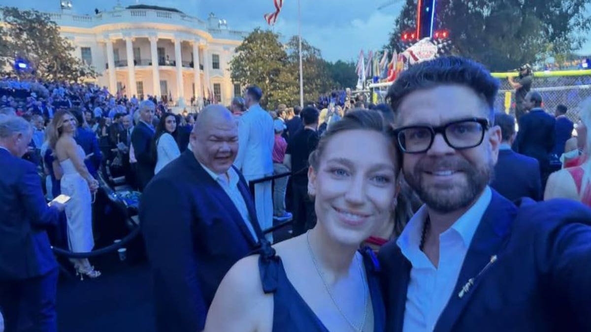 Jack Osboune with his wife at the UFC event at the White House