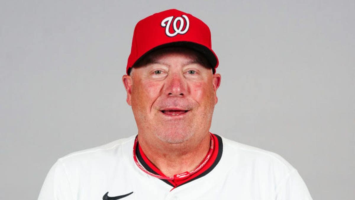 James Frisbie of the Washington Nationals posing for a photo at Cacti Park in West Palm Beach