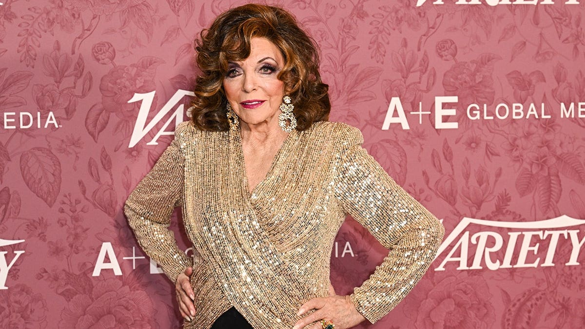 Joan Collins poses at the Variety 2026 Power of Women event in London