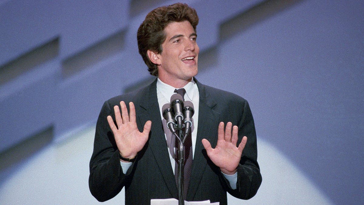 John F. Kennedy Jr. speaking at the Democratic National Convention in Washington, D.C.
