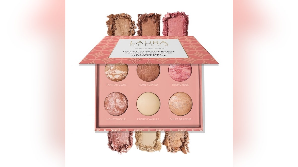 This kit contains blush, bronzer and highlighter.