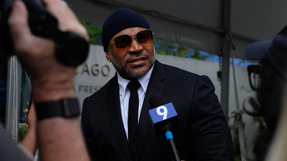 LL Cool J arrives at the Obama Presidential Center opening