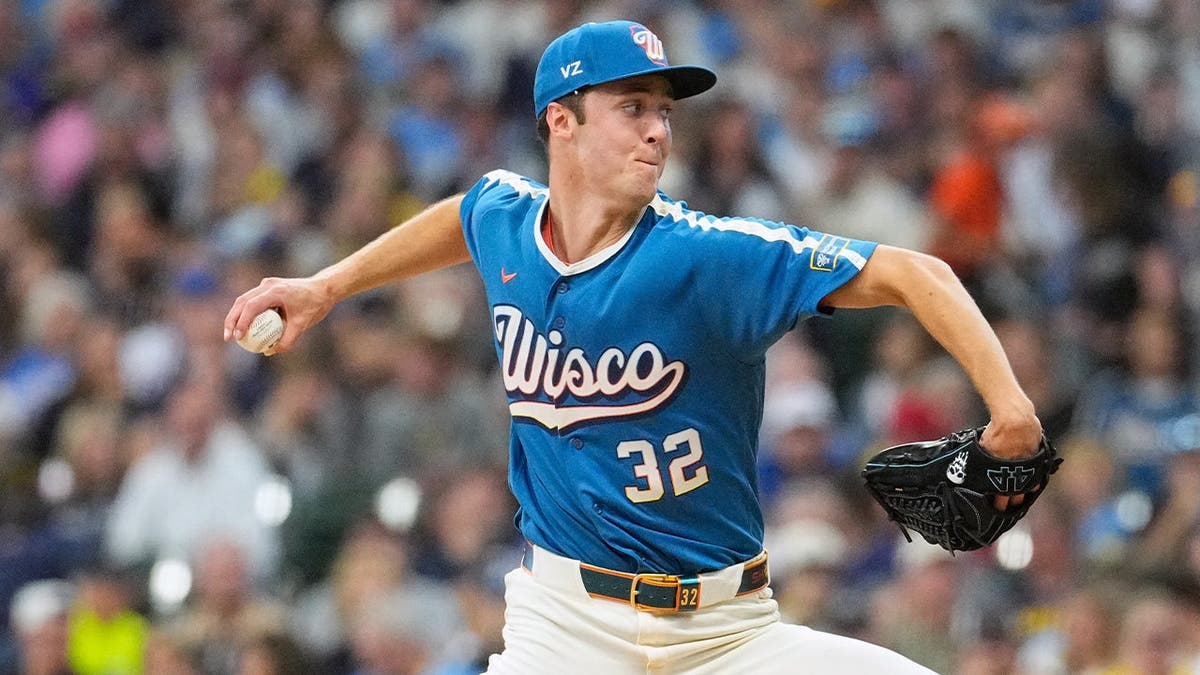 Milwaukee Brewers pitcher Jacob Misiorowski