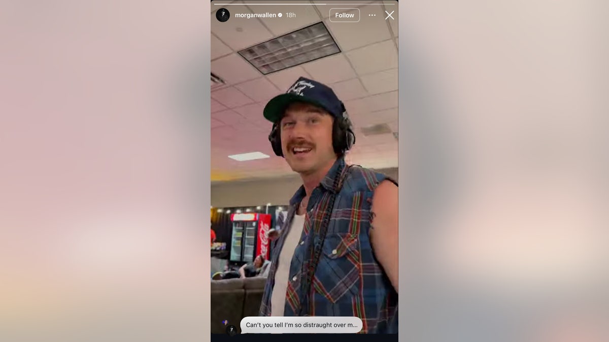 Morgan Wallen on his Instagram stories
