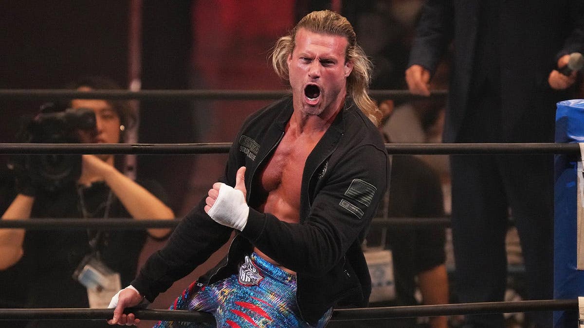 Nic Nemeth entering nan ringing during a wrestling arena successful Sapporo, Japan