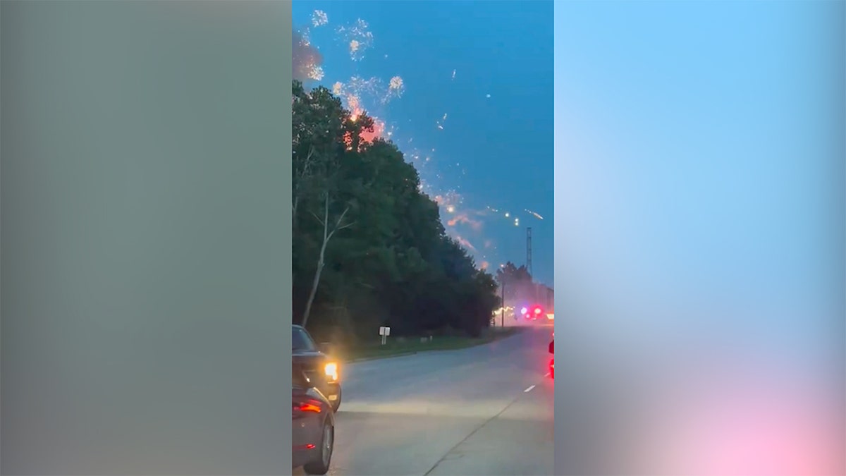 Fogos de artifício queimam em Oklahoma