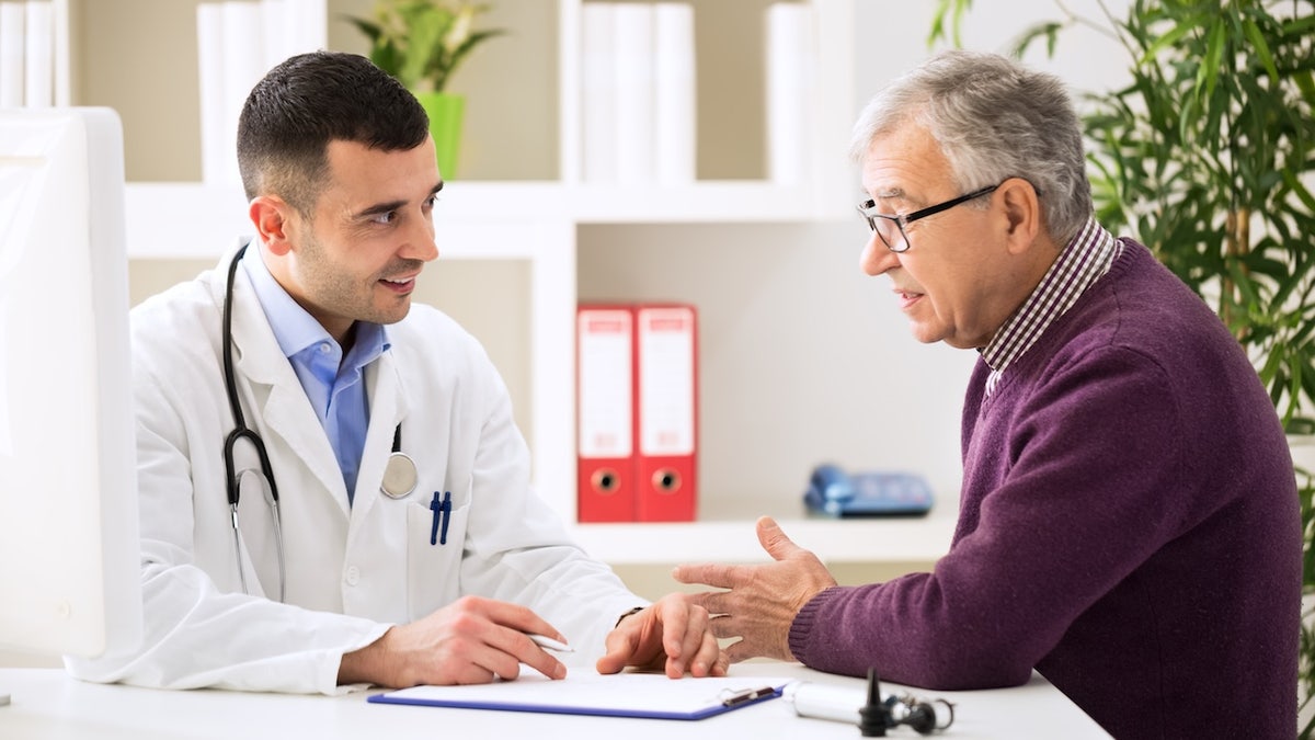 An old man at the doctor