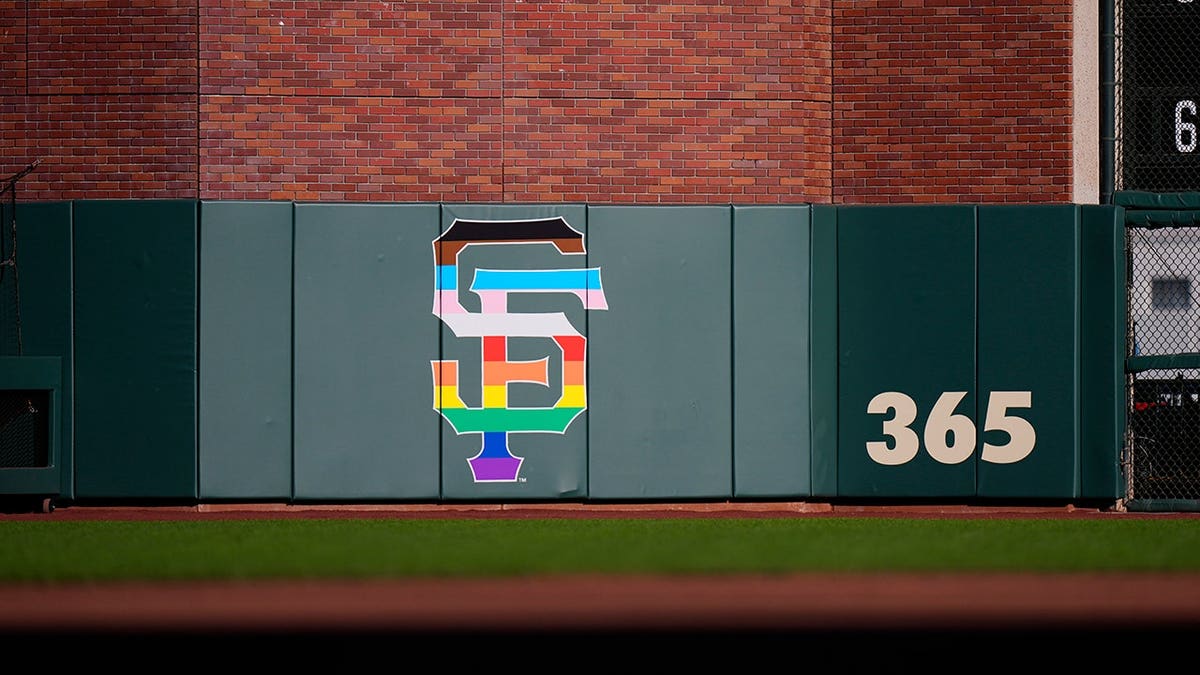 Special pridefulness period logo displayed astatine Oracle Park successful San Francisco