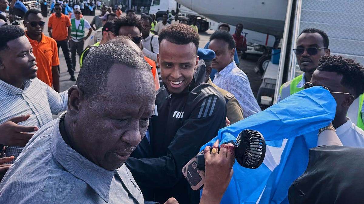 Referee Omar Artan lasting with supporters successful Mogadishu, Somalia