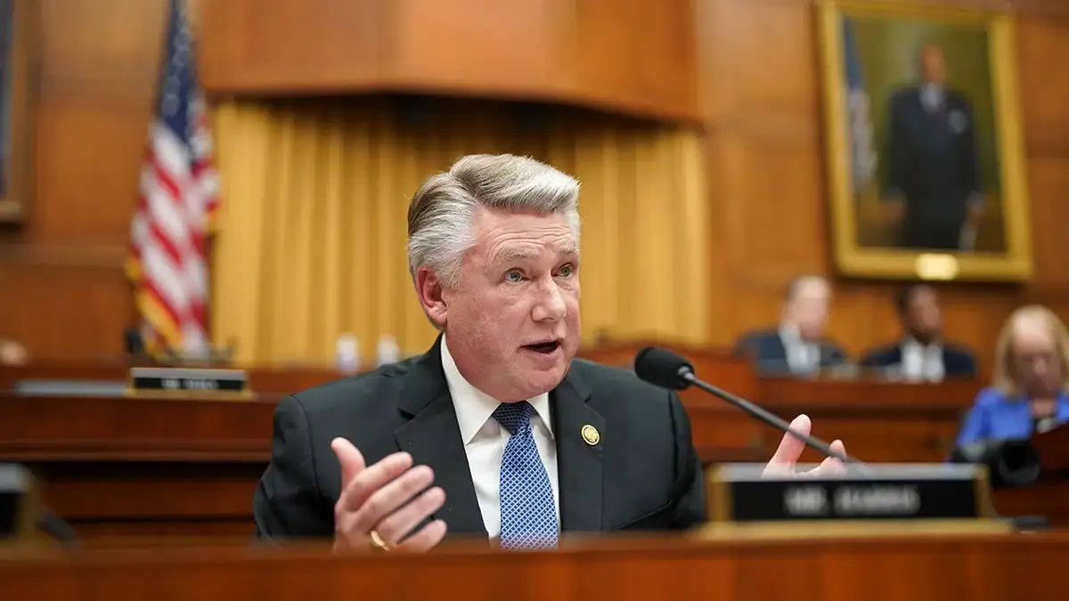 U.S. Rep. Mark Harris questioning Special Counsel Jack Smith during a House Judiciary Committee hearing in Washington, D.C.