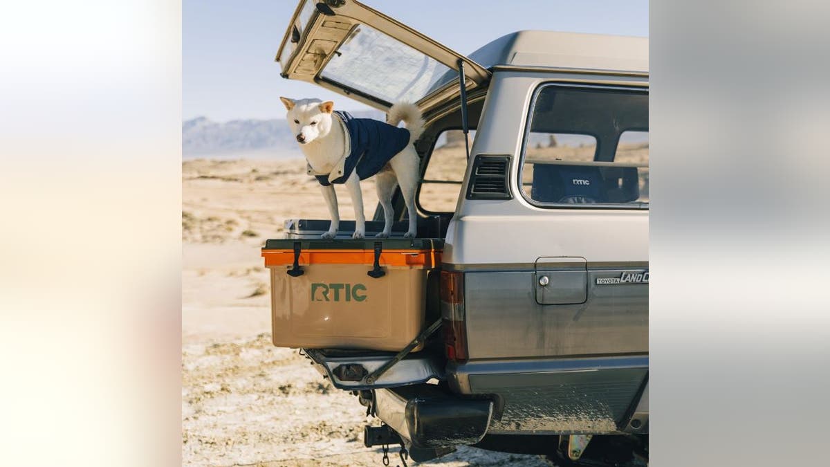Comfortably carry this RTIC cooler.