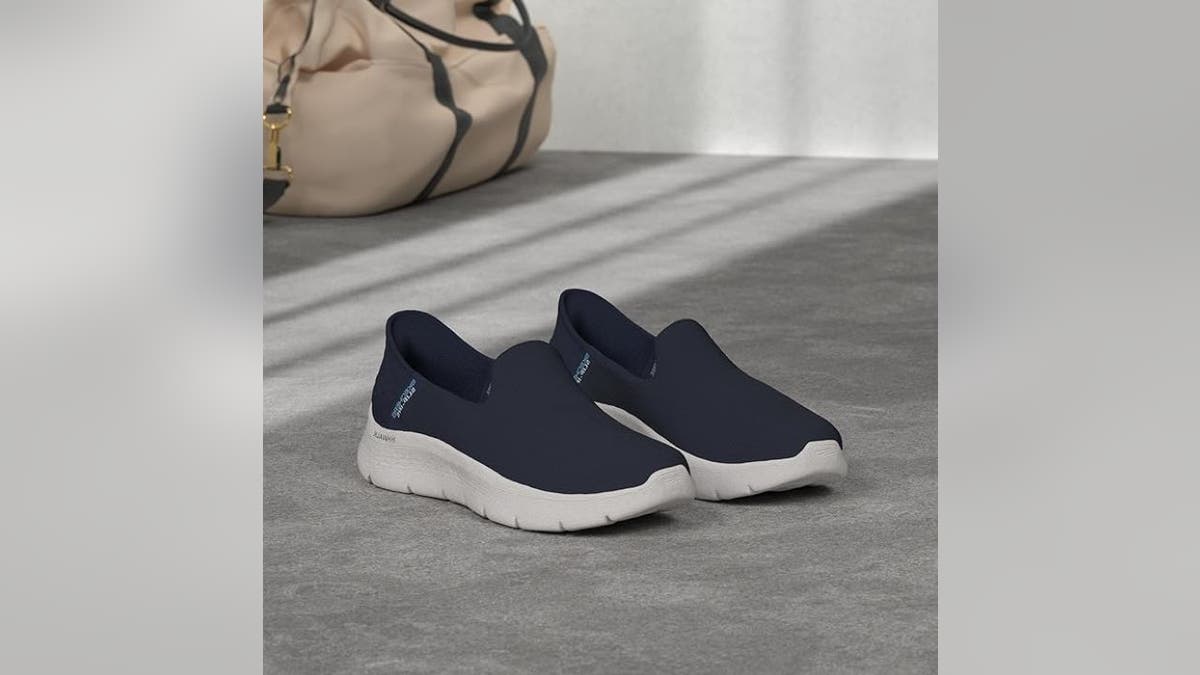 Slip these shoes on hands-free.