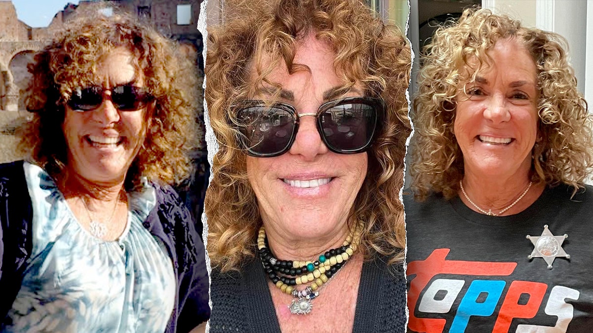 Three photos of Stacy E. Kless smiling in different settings, including outdoor and indoor portraits, compiled into a single image.