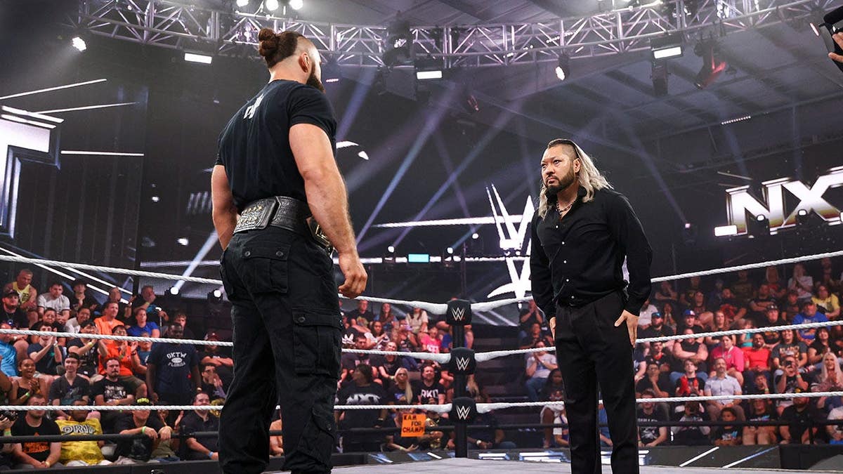 Tony D'Angelo and Naraku look disconnected successful nan WWE Performance Center successful Orlando, Florida