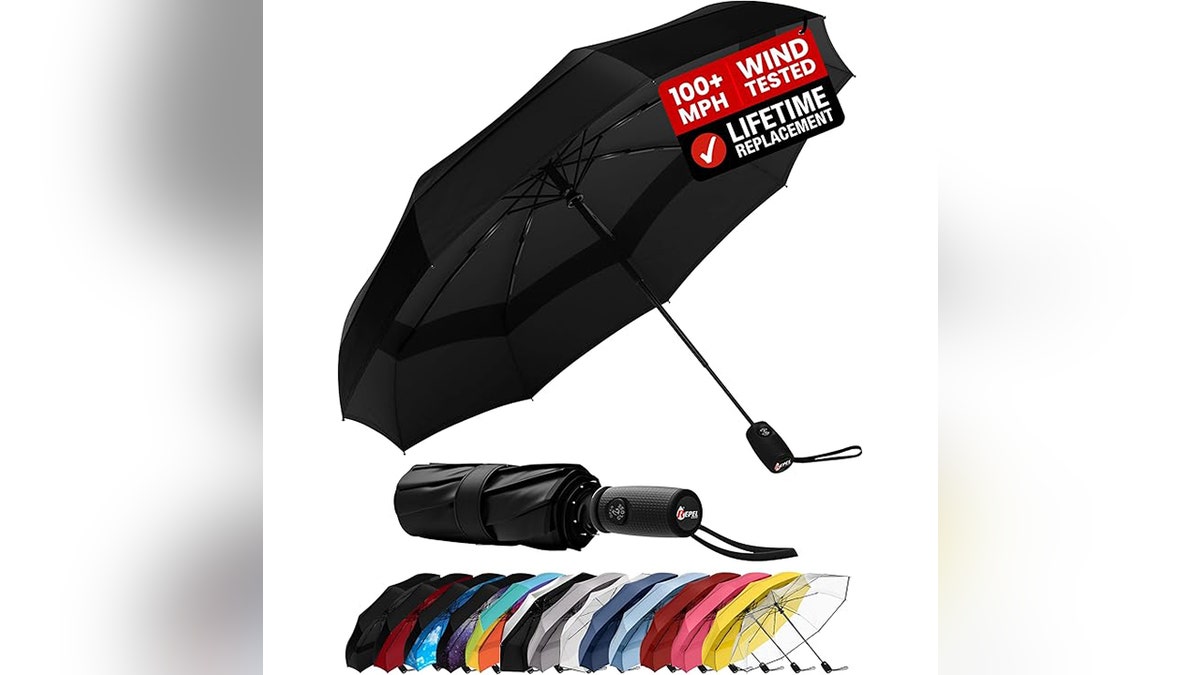 Stay dry with this compact travel umbrella