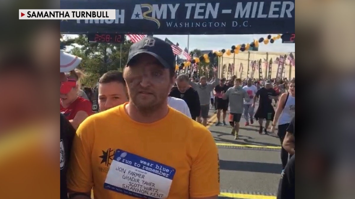 Maj. Jonathan Turnbull completes the Army 10-miler