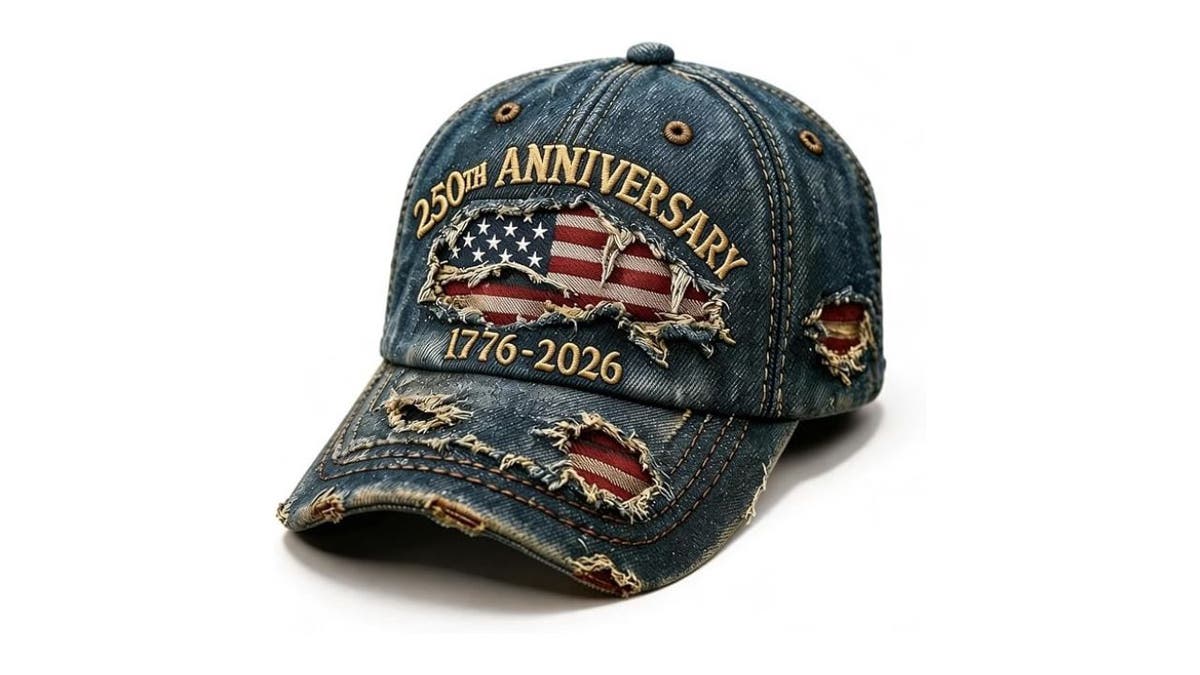 This distressed hat is available in several colors.