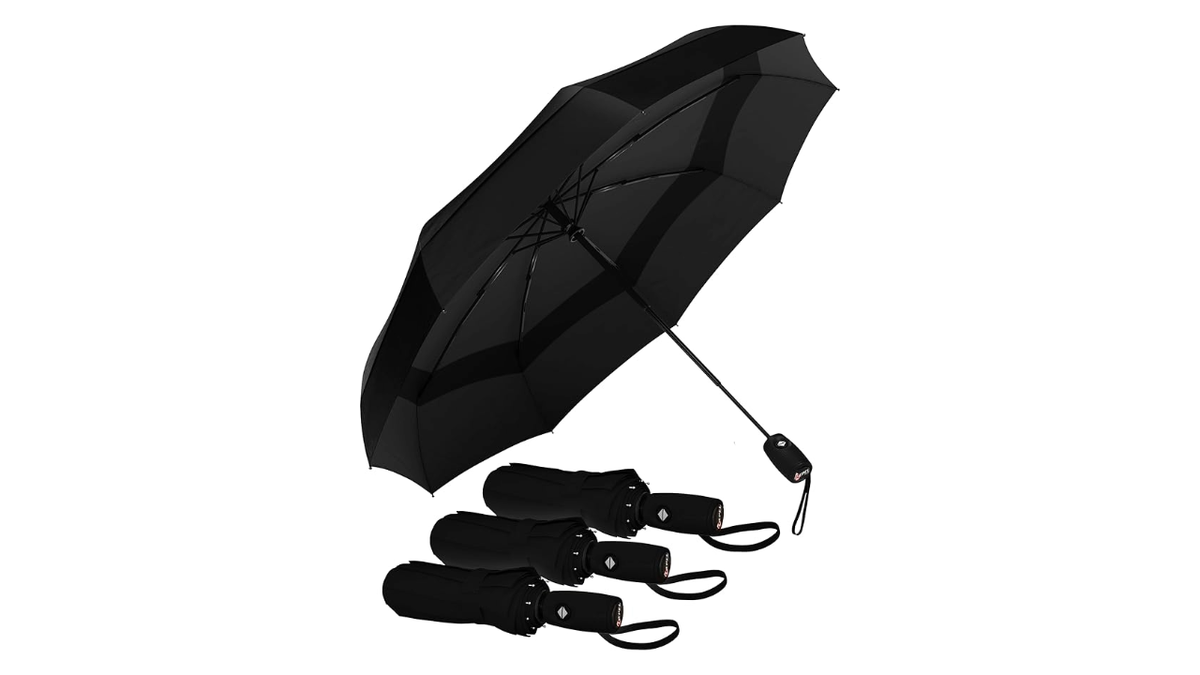 This umbrella has been wind-tested up to 100 MPH.