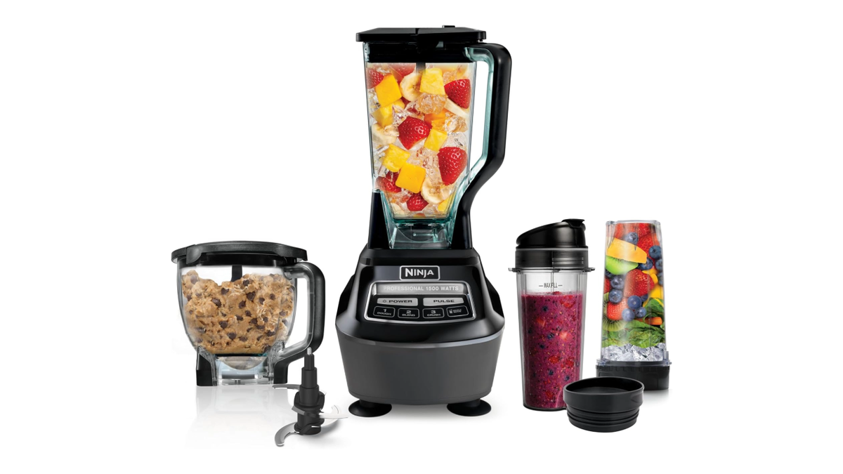 Try this all-in-one blender and food processor for a space-saving tool.