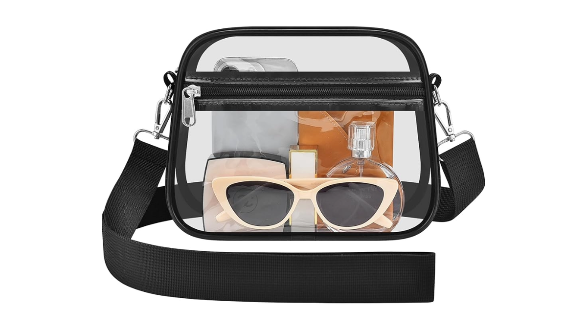 Meet standard clear-bag rules for stadiums and concerts.