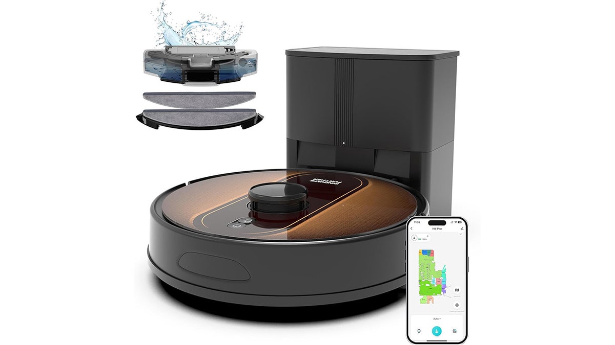 A robot vacuum makes cleaning easy.
