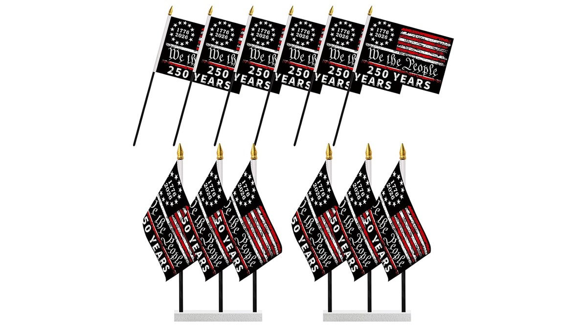 Decorate your lawn with this six-pack of flags.