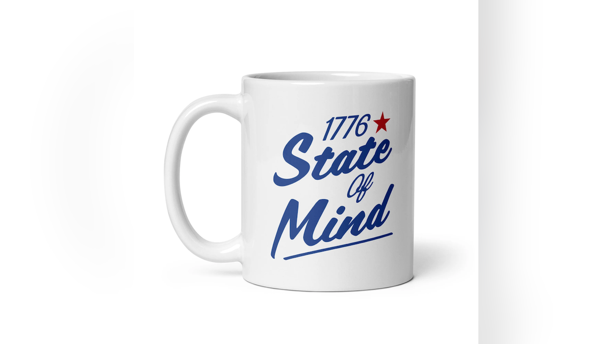 Start the day with the 1776 State Of Mind ceramic mug.