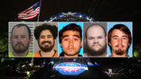 Composite image showing the five suspects charged in an alleged White House UFC Freedom 250 attack plot
