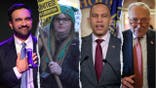 Mamdani, Protester, Jeffries, Schumer