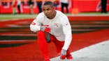 Doug Martin working out on field at Raymond James Stadium