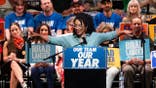 Darializa Avila Chevalier speaking at a Get Out The Vote rally at Kings Theater in Brooklyn, New York.