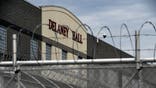 Protestors, politicians and ICE agents gathered outside Delaney Hall immigration facility in Newark, N.J.