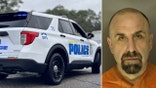 Split image of Myrtle Beach Police Car and Michael Debiase