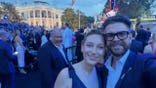 Jack Osboune with his wife at the UFC event at the White House