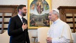 Pope Leo XIV holding a private audience with US Vice President J.D. Vance at the Apostolic Palace