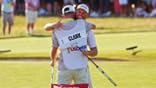Wyndham Clark of the United States celebrates