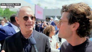 Tom Hanks jokingly swipes MS NOW's viewership while appearing live on-air with reporter