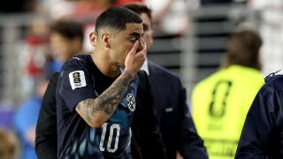 Paraguay's Miguel Almiron becomes first player ejected under FIFA's new mouth-covering rule at World Cup