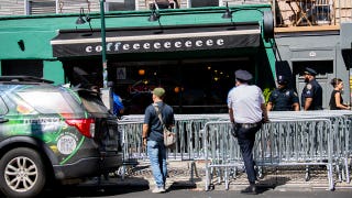 Protesters gather outside coffee shop that banned Jewish congressman over Israel support