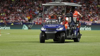 Medical cart carrying injured soccer player runs into teammate in insane scene in Ecuadorian league