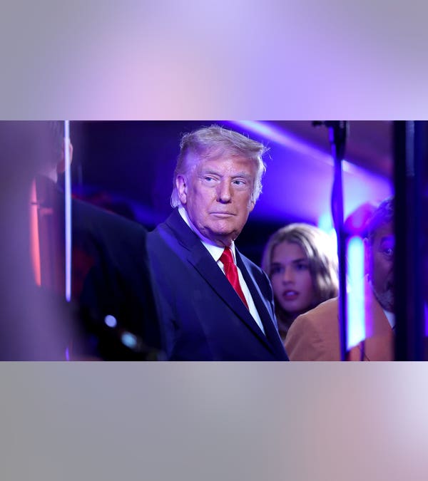 U.S. President Donald Trump looking on at Madison Square Garden during NBA Finals game