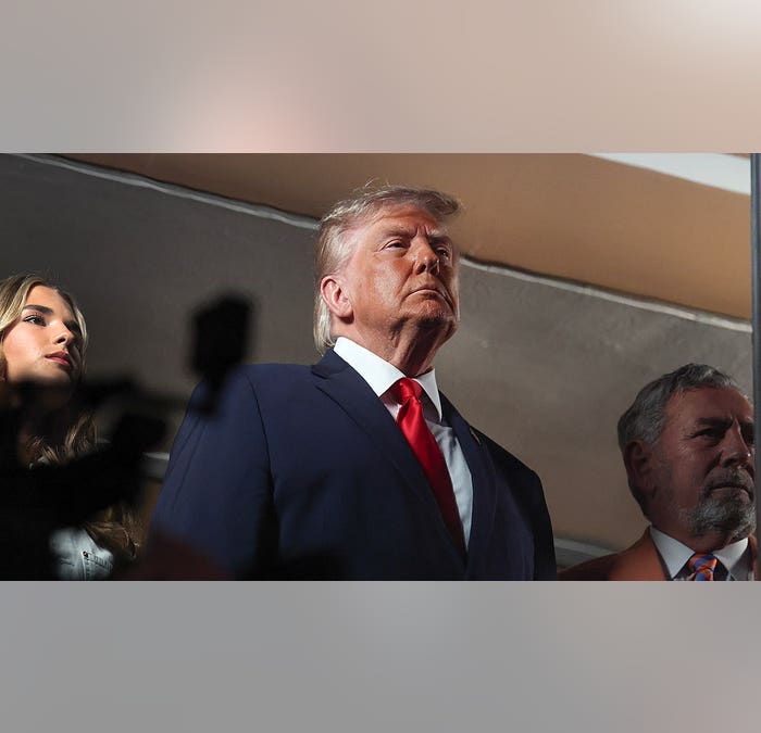 U.S. President Donald Trump watching NBA Finals game at Madison Square Garden