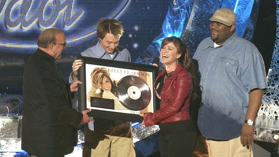 Clive Davis with Kelly Clarkson on American Idol