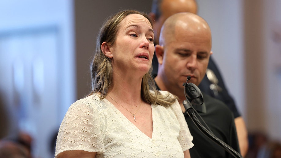 Melissa Cann makes a victim impact statement at the sentencing for Gilgo Beach Killer Rex Heuermann.