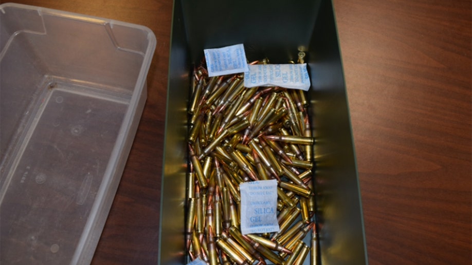Ammunition in metal container