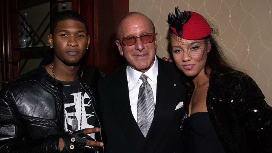 Usher, Clive Davis and Alicia Keys together