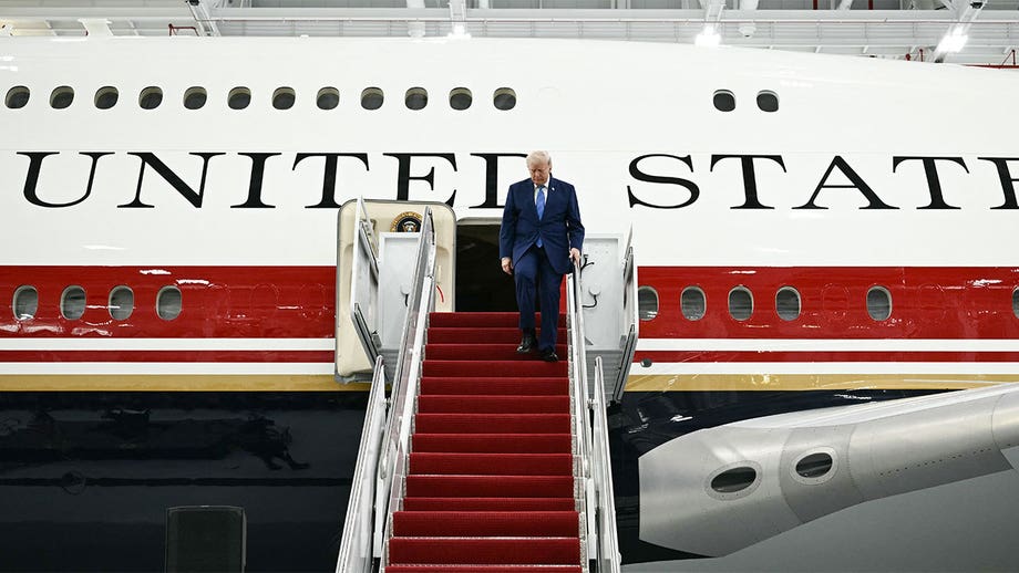 Trump takes inaugural flight aboard new Air Force One ahead of library debut honoring famed outdoorsman